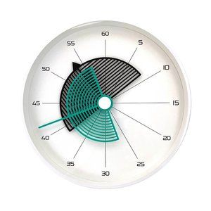 Modern Wall Clock with Black & Green Hands